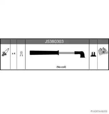 Ккомплект проводов зажигания J5380303 H B JAKOPARTS NIPPARTS