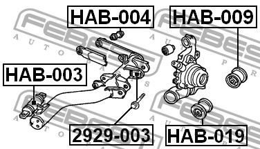 Сайлентблок HAB-019 FEBEST