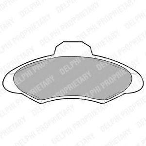 Комплект тормозных колодок, диско LP673 DELPHI