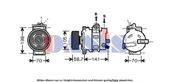 Компрессор, кондиционер 851653N AKS DASIS