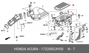 Фильтр воздушный 17220-RZA-Y00 HONDA