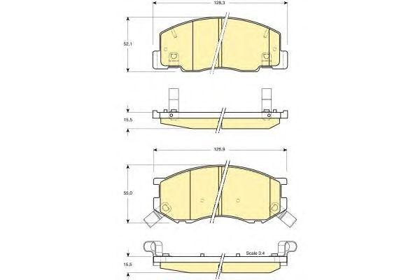 Комплект тормозных колодок, диско 6131579 GIRLING