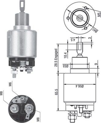 Тяговое реле, стартер AME0271 MAGNETI MARELLI