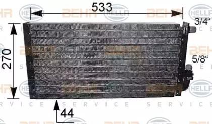 Конденсатор, кондиционер 8FC351039031 HELLA