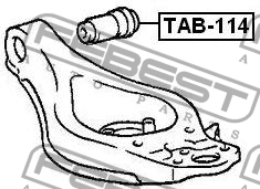 Сайлентблок рычага подвески TAB-114 FEBEST