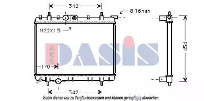 Радиатор, охлаждение двигател 160089N AKS DASIS