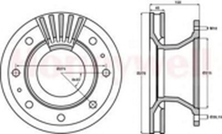 Тормозной диск 567125B BENDIX JURID