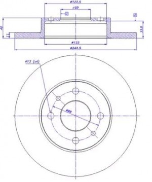 Тормозной диск 08.5085.75 BREMBO