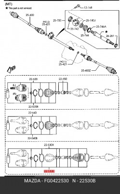 Пыльник ШРУСа (комплект) FG04-22-530 MAZDA