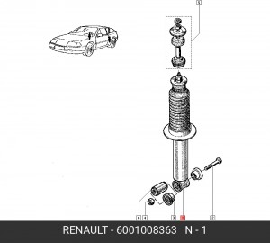 Амортизатор подвески 6001008363 RENAULT