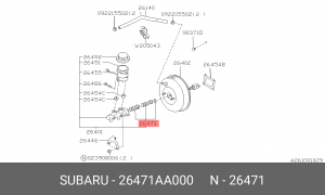 Ремкомплект, главный тормозной цилиндр 26471AA000 SUBARU