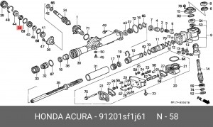 Уплотняющее кольцо 91201SF1J61 HONDA