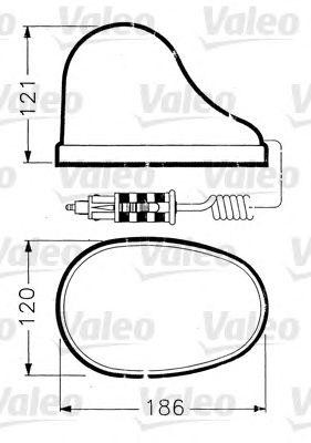 Вставка фары, фара рабочего освещения 084655 VALEO PHC