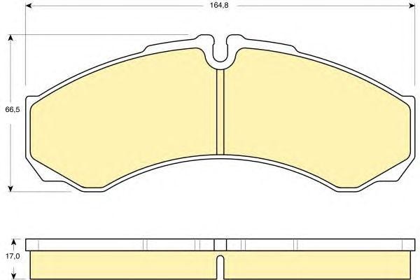 Комплект тормозных колодок, диско 6115349 GIRLING