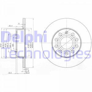Тормозной диск BG3890 DELPHI