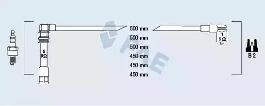 Ккомплект проводов зажигания 85062 FAE