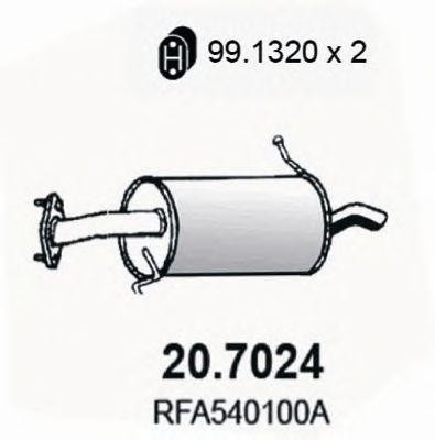 Глушитель выхлопных газов конечный 207024 ASSO