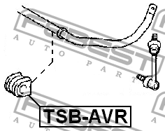 Втулка стабилизатора TSB-AVR FEBEST