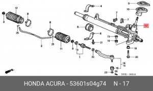 Рулевой механизм 53601S04G74 HONDA