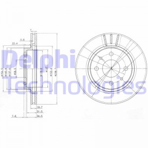 Тормозной диск BG3805 DELPHI
