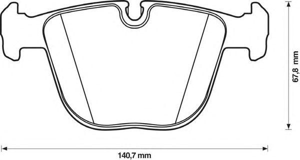 Комплект тормозных колодок, диско 571991B BENDIX JURID