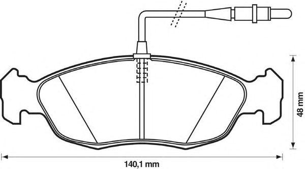 Комплект тормозных колодок, диско 571509B BENDIX JURID