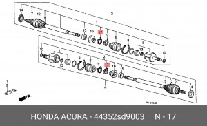 Деталь 44352SD9003 HONDA