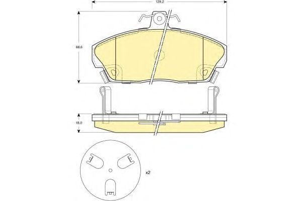 Комплект тормозных колодок, диско 6132671 GIRLING