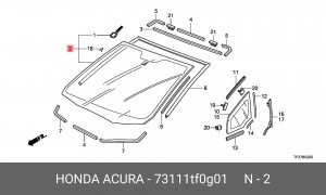 Стекло ветровое 73111TF0G01 HONDA