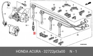 Ккомплект проводов зажигания 32722PT3A00 HONDA