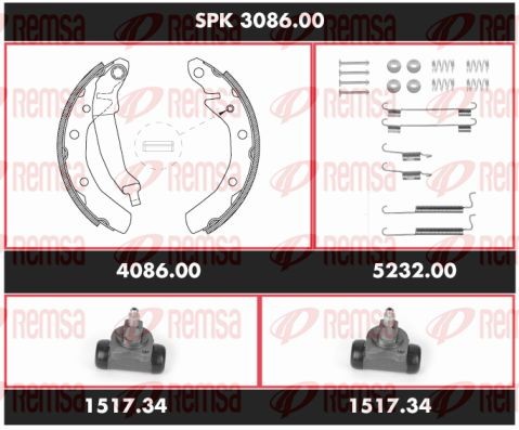Комплект тормозных колодок SPK308600 REMSA