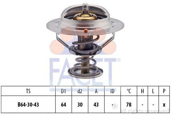 Термостат, охлаждающая жидкость 78491S FACET