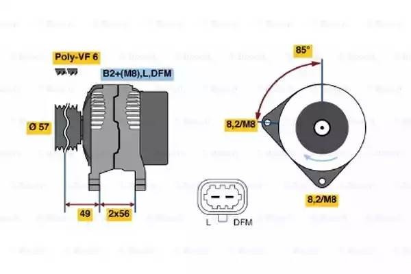 Генератор 0 124 525 097 BOSCH