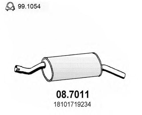 Глушитель выхлопных газов конечный 087011 ASSO