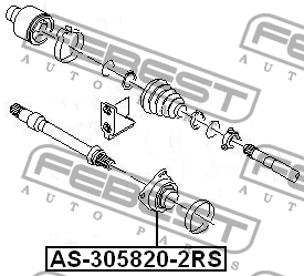 Подшипник приводного вала AS-305820-2RS FEBEST