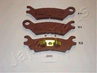 Комплект тормозных колодок, диско PP-300AF JAPAN PARTS GROUP