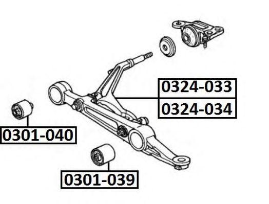 Сайлентблок 0301-040 ASVA