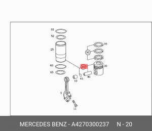 Поршень ДВС A4270300237 MERCEDES BENZ