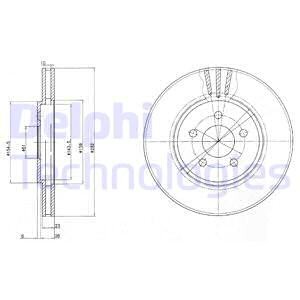 Тормозной диск BG4000 DELPHI