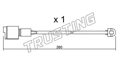Сигнализатор, износ тормозных колодок SU.074 TRUSTING