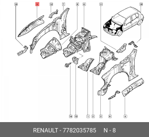 Усилитель тормозов вакуумный 7782035785 RENAULT