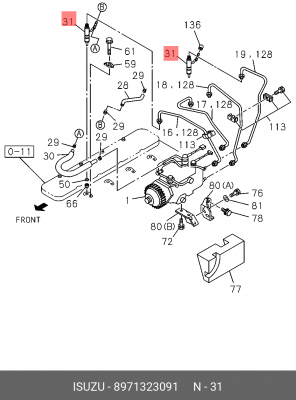 Распылитель 8-97132-309-1 ISUZU