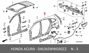 Панель кузова 04636SWWG00ZZ HONDA