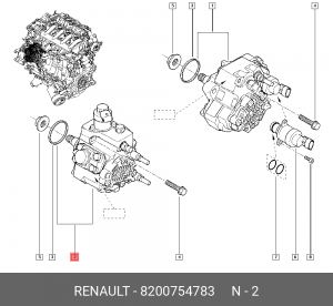 Насос высокого давления 8200754783 RENAULT