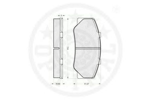 Комплект тормозных колодок, диско 9563 OPTIMAL