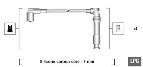 Ккомплект проводов зажигания 941125390689 MAGNETI MARELLI