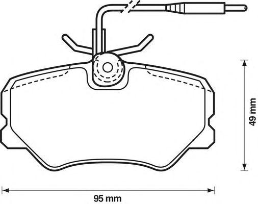 Комплект тормозных колодок, диско 571359B BENDIX JURID