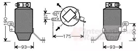 Осушитель, кондиционер 0600D299 VAN WEZEL