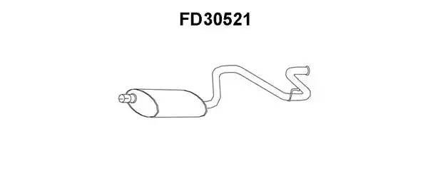Глушитель выхлопных газов конечный FD30521 VENEPORTE