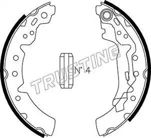 Комплект тормозных колодок 115.302 TRUSTING